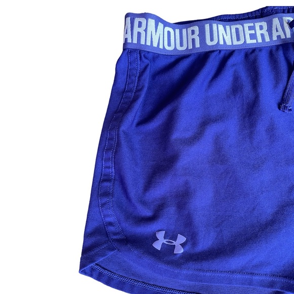 Purple Women’s Under Armour Loose Fitting Running Shorts Size Medium - Picture 3 of 5